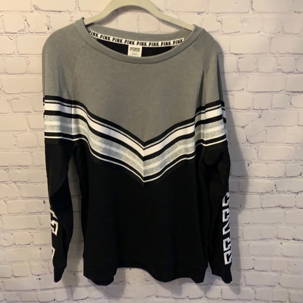 PINK brand new black, white, silver cheer look